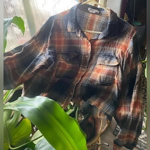 Cropped Flannel- Size XL